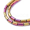 Electroplate Glass Beads Strands X-EGLA-K014-B-FP06-4