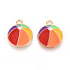 Beach Theme Alloy Enamel Pendants ENAM-T022-33E-1