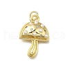 Brass Micro Pave Cubic Zirconia Pendants KK-C090-19G-1