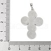 Brass Pave Natural White Shell Pendants KK-S522-01D-P-3