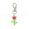 Flower Transparent Acrylic & Glass Pendant Decorations HJEW-JM03275-01-3