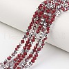 Electroplate Opaque Glass Beads Strands EGLA-A034-P6mm-M06-1