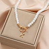 Alloy Crystal Rhinestone Letter Pendant Necklaces FS-WG0709C-06-1