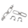 Brass Micro Pave Clear Cubic Zirconia Fold Over Clasps KK-Z080-08P-2
