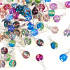 64Pcs 8 Styles Glass & Alloy Pendants PALLOY-TA00177-3