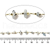 Handmade Natural Aquamarine Chip Beaded Chains CHC-F020-10G-09-2