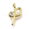 Brass Micro Pave Cubic Zirconia Pendants KK-B132-12G-P-1