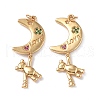 Brass Micro Pave Cubic Zirconia Pendants KK-E068-VF317-2