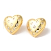 Rack Plating Brass Micro Pave Clear Cubic Zirconia Stud Earrings EJEW-B062-20G-2