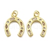 Brass Micro Pave Cubic Zirconia Pendants KK-U060-23G-02-1