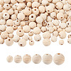 300Pcs 6 Styles Natural Thread Wooden Beads WOOD-TA0001-63-12
