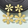 304 Stainless Steel Dangle Stud Earrings for Women EJEW-K268-12D-G-1