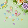 SUPERFINDINGS 80Pcs 4 Colors Translucent Resin Cabochons CRES-FH0001-18-4