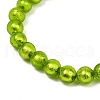 Handmade Silver Foil Glass Beads Strands FOIL-F002-01E-4