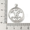 Rack Plating Brass Micro Pave Cubic Zirconia Pendants KK-F869-18P-3