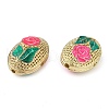 Rack Plating Brass Enamel Beads KK-P276-26C-07G-2