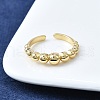 Brass Open Cuff Rings for Women RJEW-F179-04G-4