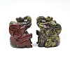 Natural Dragon Blood Carved Healing Elephant Figurines ELEP-PW0001-55D-1