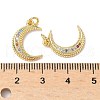 Brass Micro Pave Cubic Zirconia Pendants KK-Q068-48A-G-3