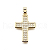 Brass Micro Pave Cubic Zirconia Pendants KK-Z100-27G-1