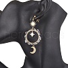 Vintage Natural Quartz Crystal Ear Studs EJEW-JE05806-01-3