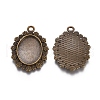 Alloy Pendant Cabochon Settings PALLOY-E460-22AB-2