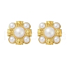 304 Stainless Steel Plastic Pearl Stud Earrings EJEW-U070-03A-G-4