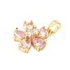 Brass Micro Pave Cubic Zirconia Pendants KK-D357-12A-G-2