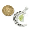 Hollow Moon Alloy Pendant Decoration HJEW-TA00097-3