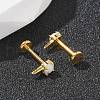 304 Stainless Steel Opal Stud Earrings EJEW-B143-01G-08-3