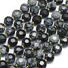 Natural Snowflake Obsidian Beads Strands G-C116-A138-01-2