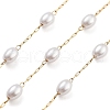 Handmade Oval ABS Imitation Pearl Beaded Chains CHS-P019-09B-G-1