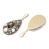 Mother's Day Jewellery Natural Pearl & Rhinestone Dangle Earrings EJEW-L286-14G-2