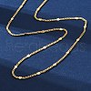 Brass Curb Chains Necklaces for Women NJEW-D302-09G-4