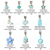 10Pcs 10 Styles Alloy Enamel & Resin European Dangle Charms PALLOY-FZ00006-4