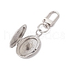 Oval Brass Locket Pendants Decorations HJEW-JM02065-3