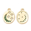 Eco-friendly Brass Micro Pave Cubic Zirconia Charms KK-D079-21G-2