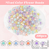 SOFPLATE 300Pcs Transparent Acrylic Beads TACR-SP0001-04-2