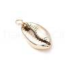 Electroplated Natural Cowrie Shell Pendants PALLOY-JF03912-4