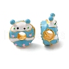 Cartoon Animal Donut Alloy Enamel European Beads FIND-U008-02G-C-1
