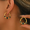 Stylish Stainless Steel Star Hoop Earrings SL4993-4