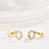 Brass Micro Pave Cubic Zirconia Stud Earrings EJEW-BB35373-G-3