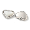 Brass Pave Shell Heart Charms KK-L211-016P-2