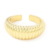 Rack Plating Brass Croissant Open Cuff Ring for Women RJEW-I083-04G-2