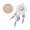 Woven Net/Web with Feather Pendants PALLOY-JF03981-2