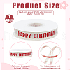 Birthday Theme Polyester Grosgrain Printed Ribbon OCOR-WH0058-91C-2