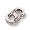 304 Stainless Steel Push Gate Snap Key Clasps STAS-L207-23B-P-2