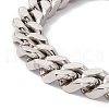 304 Stainless Steel Chunky Curb Chains Bracelet for Men Women BJEW-E107-11P-02-4