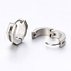 Tarnish Resistant Fashionista Must-Have Unisex 304 Stainless Steel Huggie Hoop Earrings EJEW-G138-103P-2
