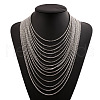 Alloy Box Chain Multi-Layered Necklaces for Women FS-WG891B2-02-1